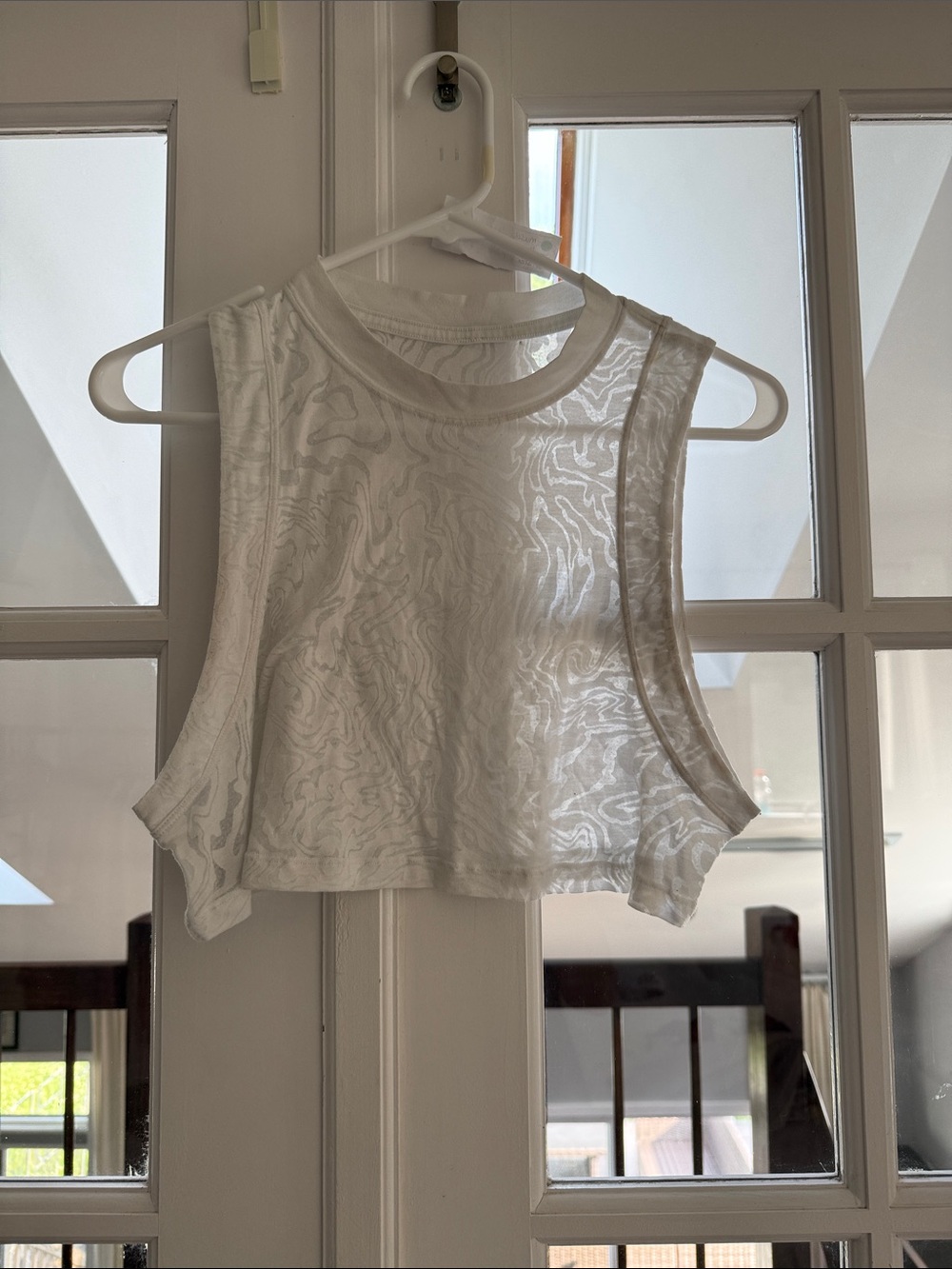19. lululemon muscle love crop tank ptp 20”
